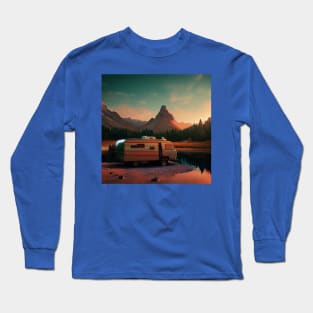 Van Life Camper RV Outdoors in Nature Long Sleeve T-Shirt